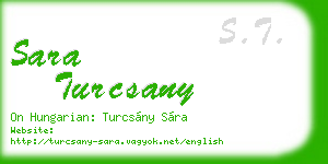 sara turcsany business card