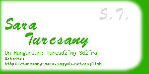 sara turcsany business card